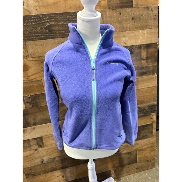 Columbia - Purple - Fleece Zip Up Jacket- Kids Size Medium - Picture 6 of 8